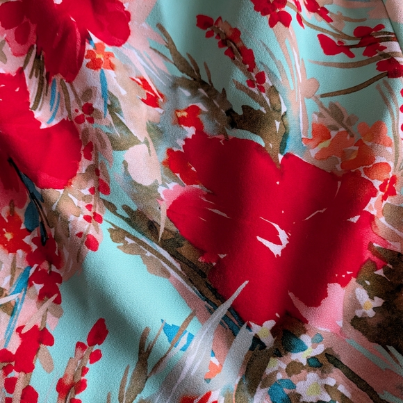 Badgley Mischka Off-Shoulder Floral Midi Dress NWOT - Picture 4 of 11